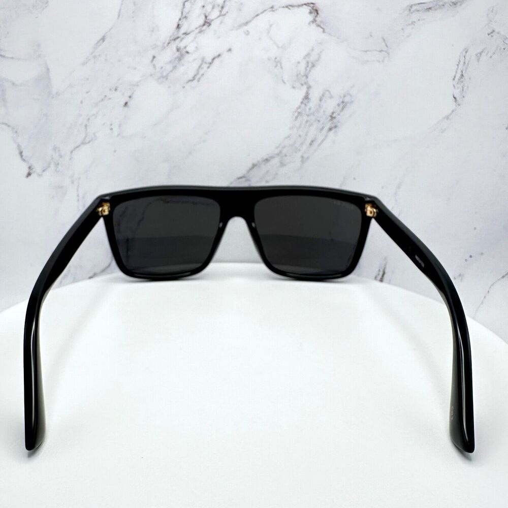 New GUCCI Sunglasses Black Square Aviator Gold Plate Engraved Logo Web Arm GUCCI - Picture 15 of 16